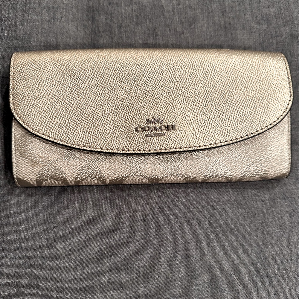 Coach pewter wallet